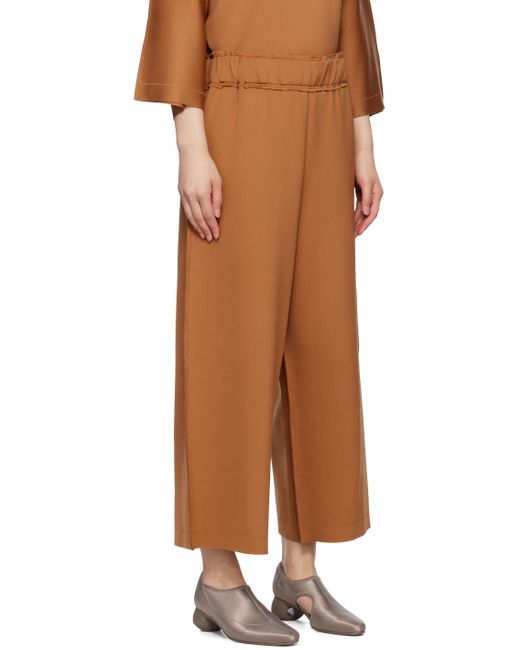 132 5. Issey Miyake Brown Tan Outseam Trousers