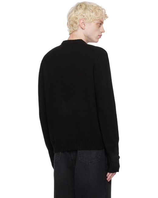 Han Kjobenhavn Black Intarsia Sweater for men