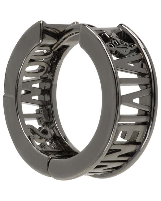 Vivienne Westwood Black Man. Westminster Single Hoop Earring for men