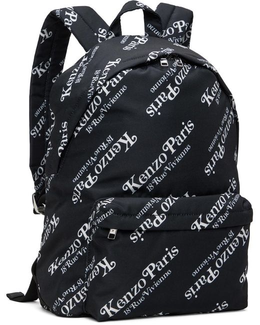 KENZO Black Verdy Edition Paris Backpack