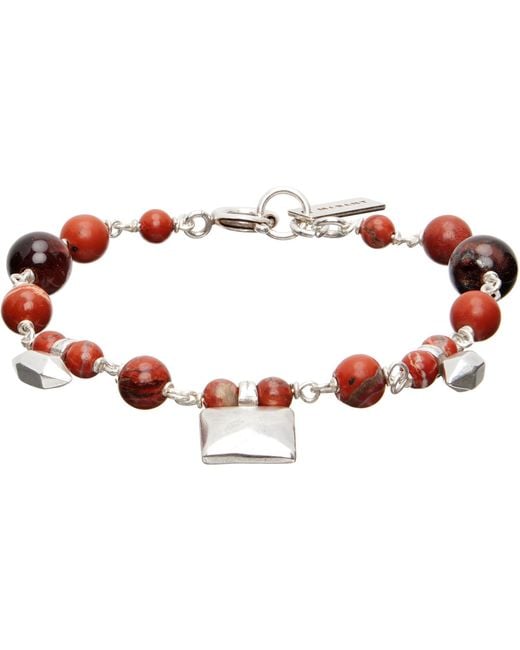 Isabel Marant Red Bead Bracelet for men