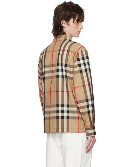 Burberry Black Tan exaggerated Check Shirt for men