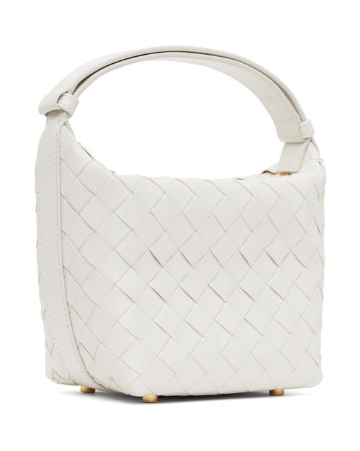 Bottega Veneta White Micro Wallace Bag