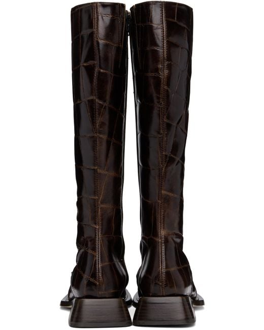 Miista Black Pats Tall Boots