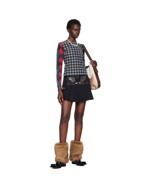 Chopova Lowena Black Swoon Miniskirt