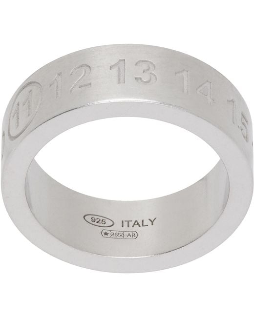Maison Margiela Gray Numerical Ring for men