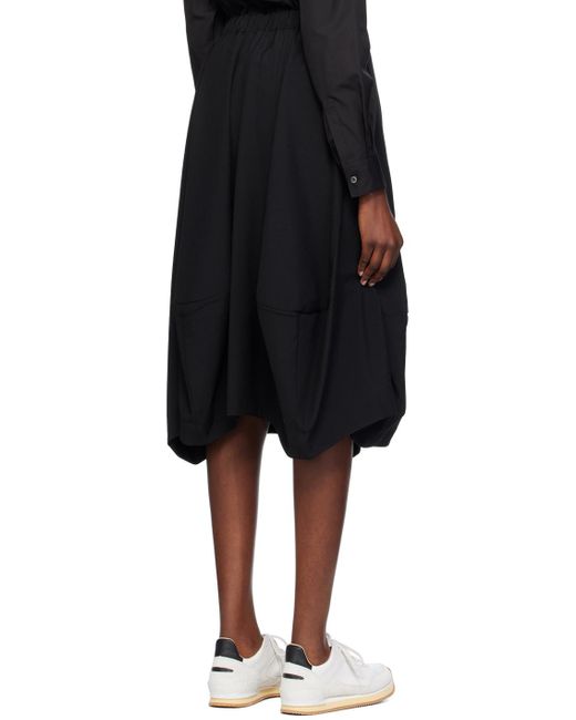 Comme des Garçons Comme Des Garçons Comme Des Garçons Black Paneled Midi Skirt