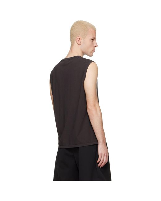 Lady White Co. Black Sleeveless T-Shirt for men
