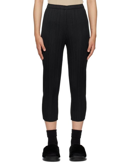 Pleats Please Issey Miyake Black Monthly Colors December Trousers