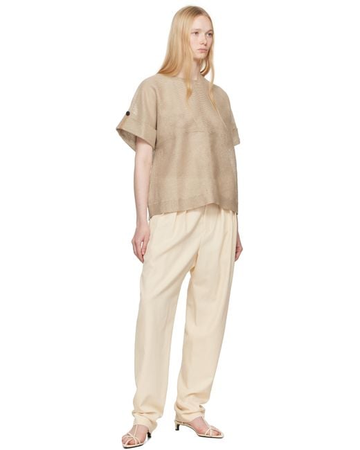Issey Miyake Natural Tan Papyrus T-Shirt