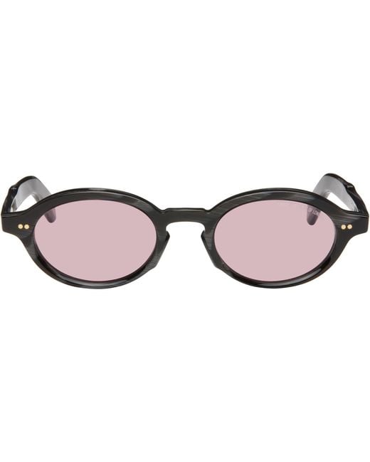 Cutler & Gross Black Gr13 Oval Sunglasses for men