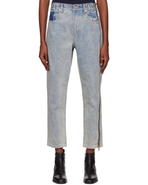 3.1 Phillip Lim Blue Zip-detail Jeans
