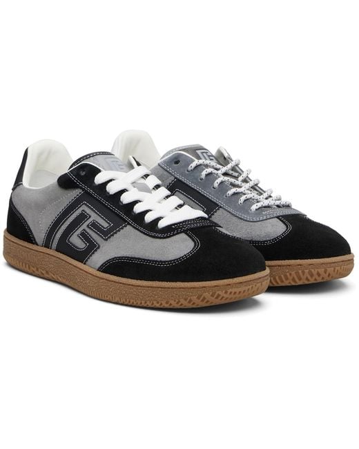 Balmain Black Suede Swan' Sneakers for men
