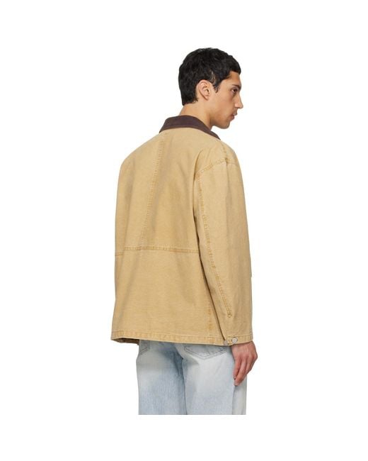 TONYWACK Natural Garment Washed Barn Jacket for men