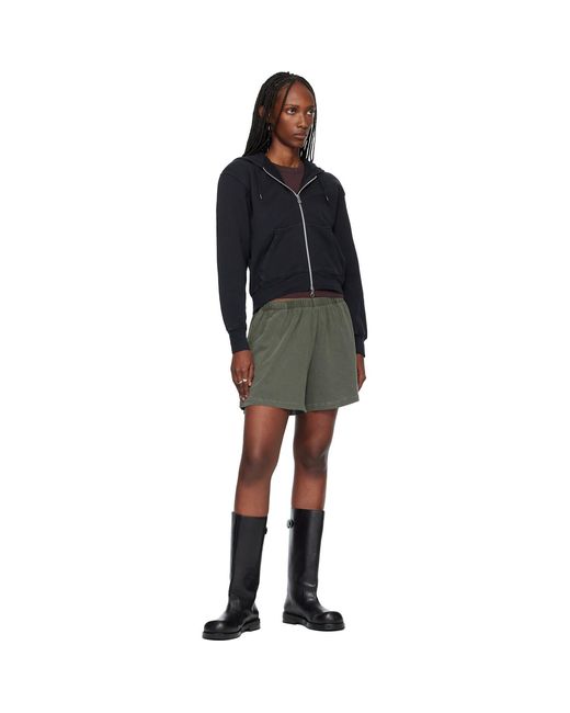 Our Legacy Black Khaki Gored Shorts