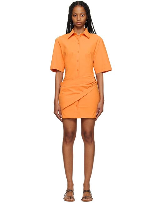 Jacquemus Orange La Robe Camisa
