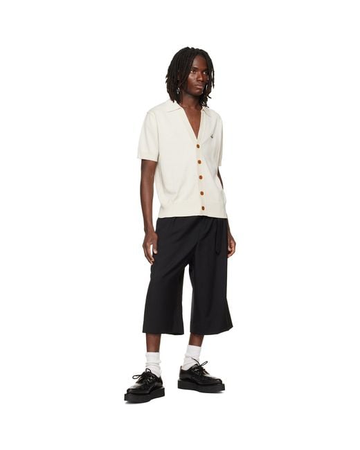 Vivienne Westwood White Off- Polo Cardigan for men