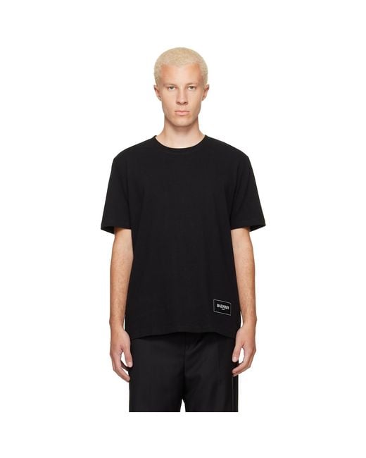 Balmain Black Two-Pack Vintage' T-Shirts for men