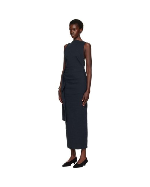 Issey Miyake Blue Allow Maxi Dress