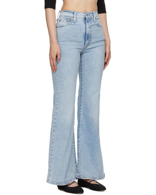 Levi's Blue Ribcage Bell Jeans