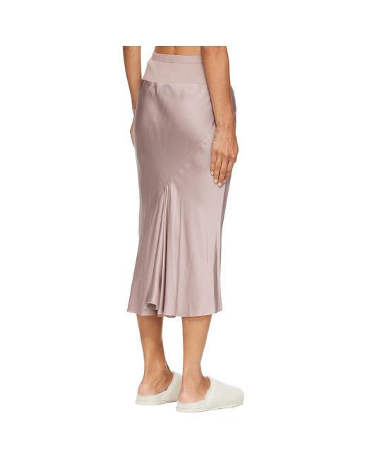 Rick Owens Pink Tower Knee Bias Midi Skirt