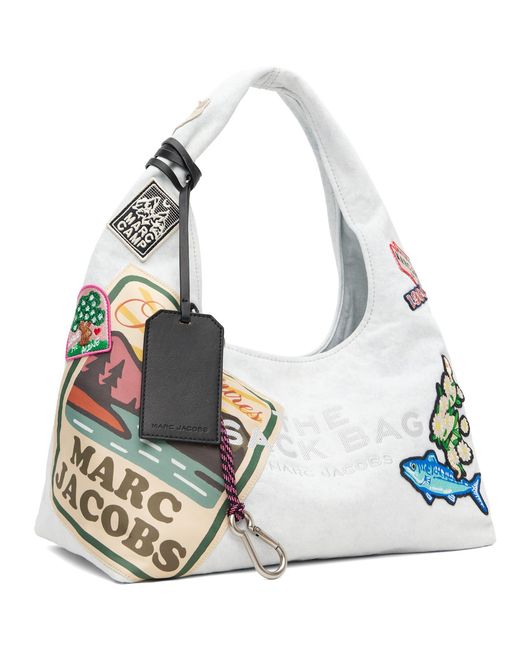 Marc Jacobs White 'The Camp Patchwork Denim Sack' Tote