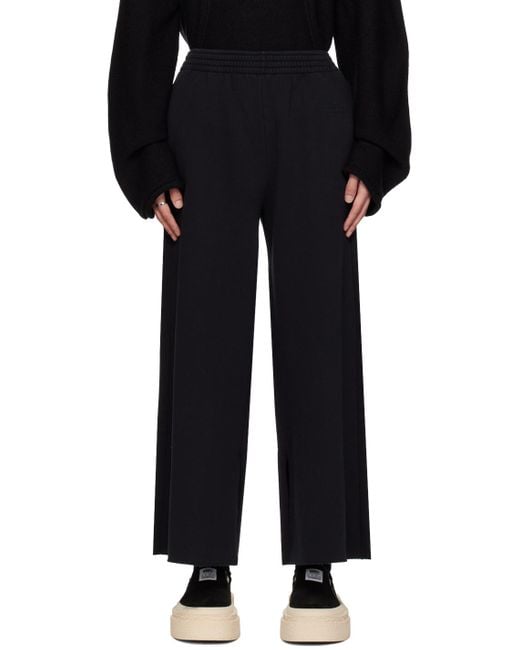 MM6 by Maison Martin Margiela Black Embroidered Sweatpants for men