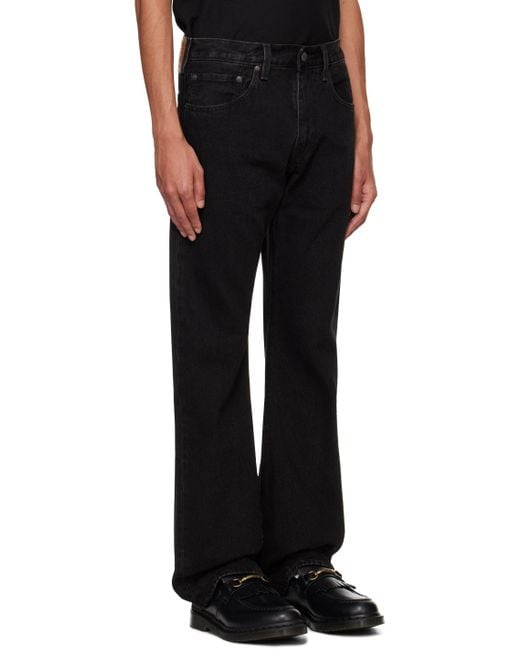 Levi's Black Slim Bootcut Faded Jeans for men