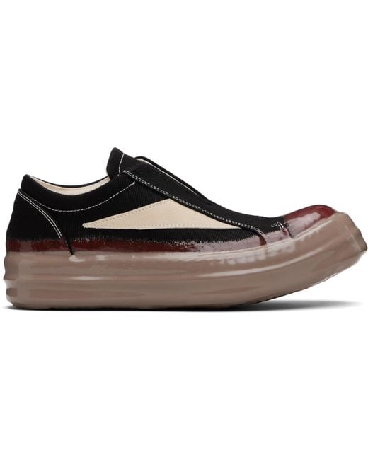 Rick Owens Black Concordians Laceless Vintage Sneaks Sneakers