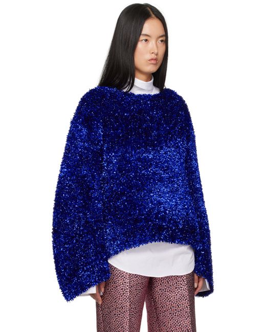 Dries Van Noten Blue Tinsel Sweater