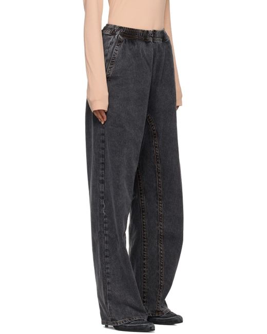 Y. Project Black Pinched Logo Souffle Jeans