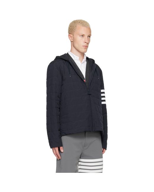 Thom Browne Blue Ripstop Light Weight Down Jacket for men