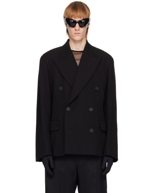Balenciaga Black Tailored Blazer for men