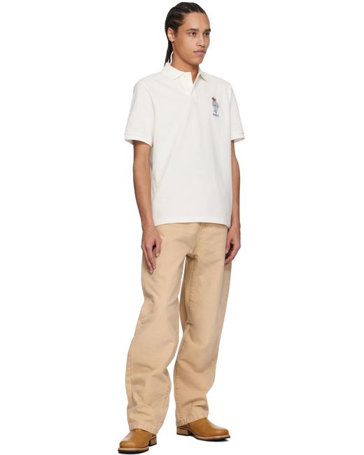 メンズ Polo Ralph Lauren ホワイト Artisan 半袖ポロシャツ White