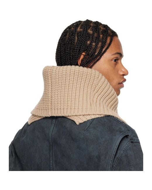 Dries Van Noten Blue Wool Collar for men