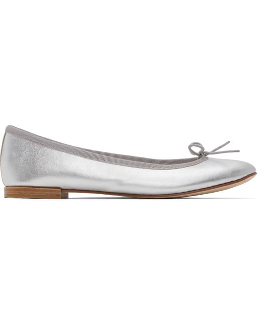 Repetto シルバー Cendrillon バレエシューズ Black