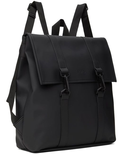 Rains Black Msn Mini Backpack for men