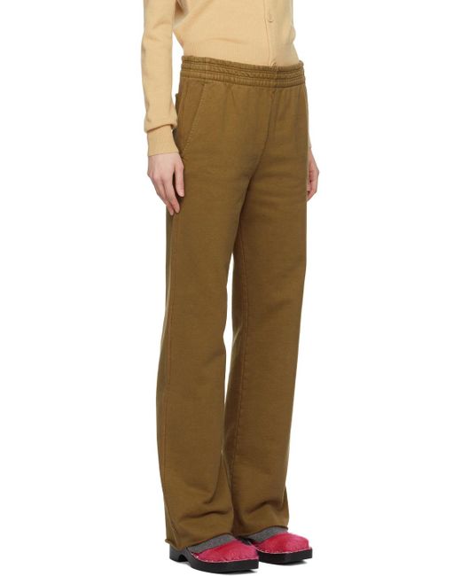 Pantalon de survêtement brun à logo imprimé Acne en coloris Natural