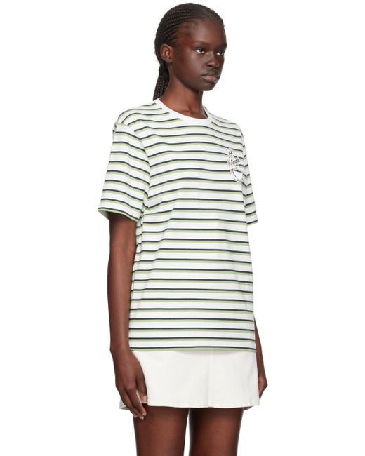 Maison Kitsuné Black White Striped T-shirt