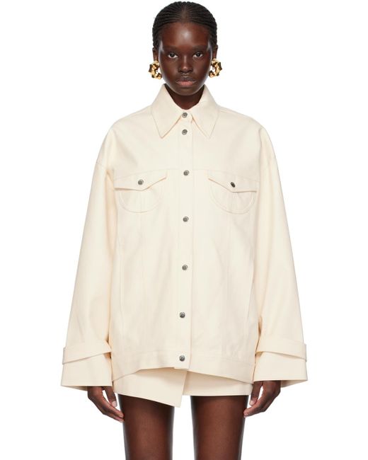 Nanushka Natural Off-white Varisa Jacket
