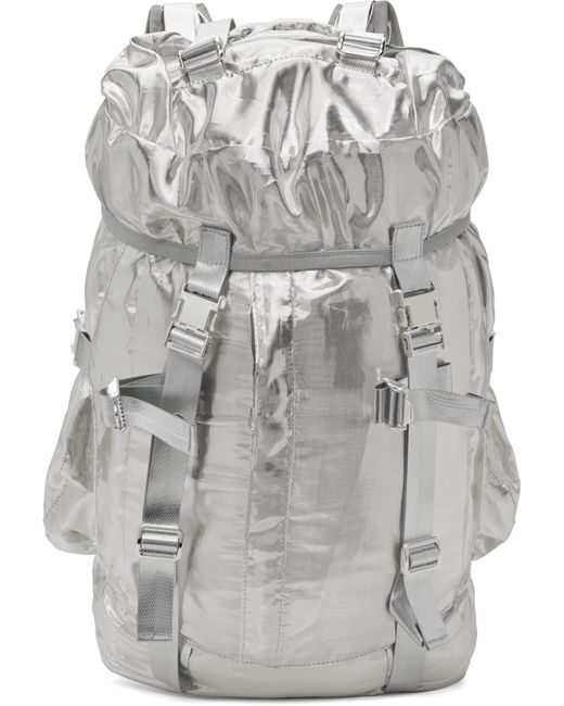 Junya Watanabe Gray Polyester Glitter Organdy Backpack