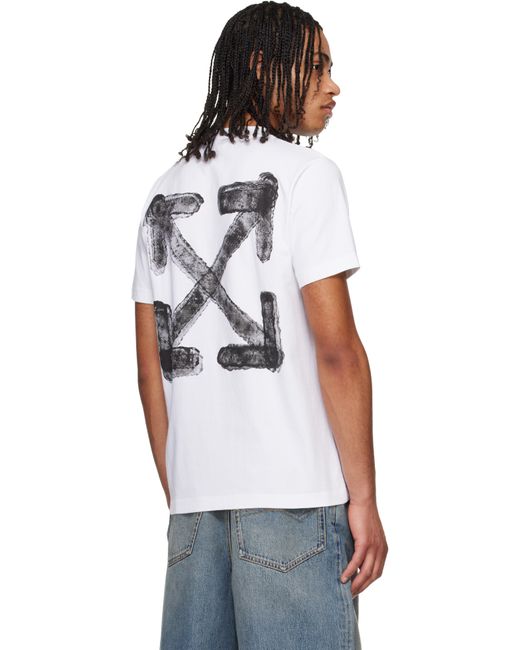 メンズ Off-White c/o Virgil Abloh ホワイト Spray Arrow Tシャツ White