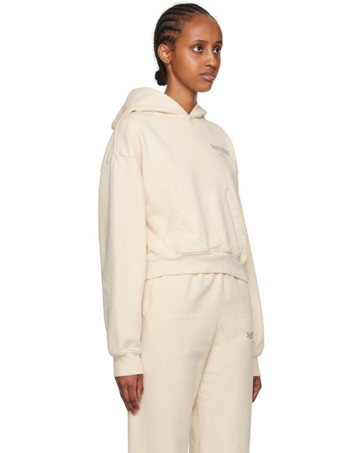 Sporty & Rich Natural Off-white Club Hoodie