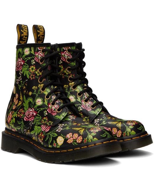 Bottes 1460 à motif fleuri Dr. Martens en coloris Vert | Lyst