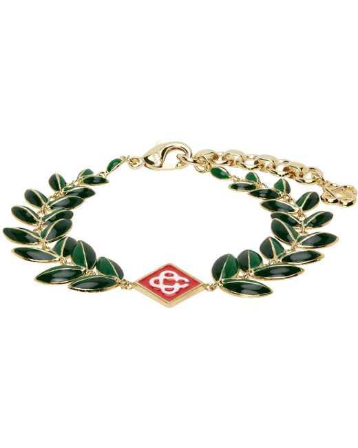 Casablanca Black Laurel Leaf Bracelet for men