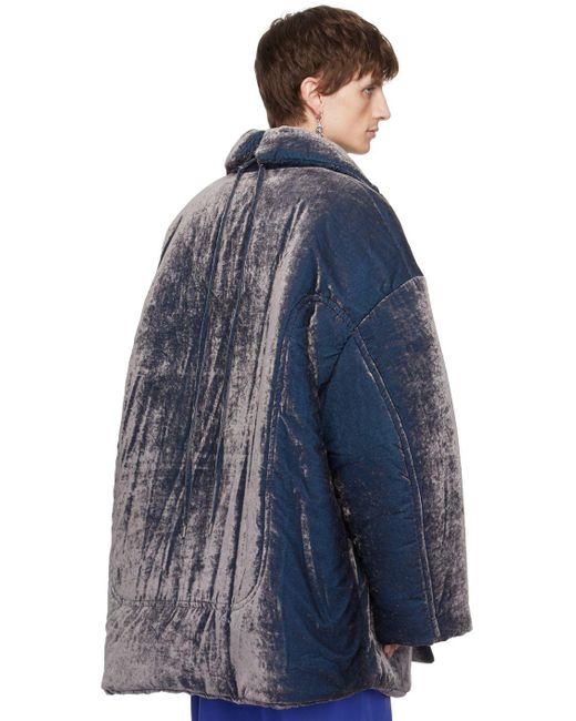Acne Studios Blue Padded Coat for Men | Lyst