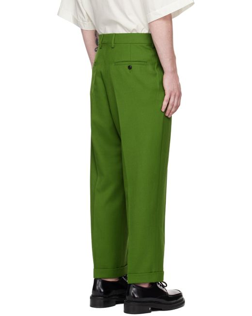 AMI Green Carrot Fit Trousers for men