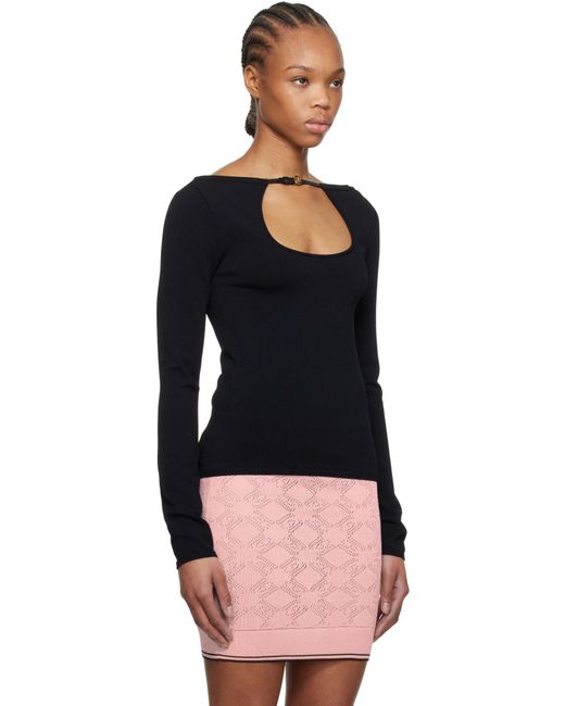 Amiri Black Long Sleeve Keyhole T-Shirt