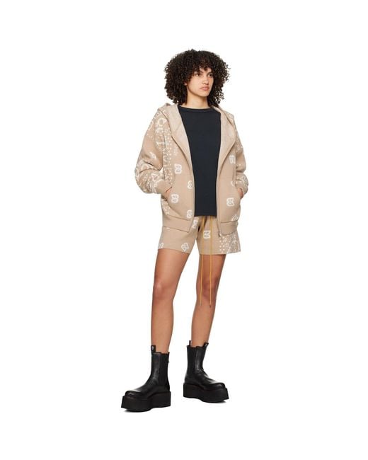 Rhude Black Beige Jacquard Shorts