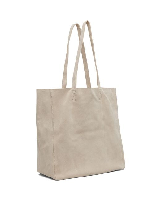 NOTHING WRITTEN Natural Cou Suede Shopper Tote